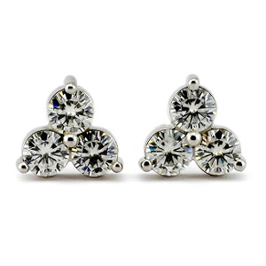 Moissanite Clover Earrings